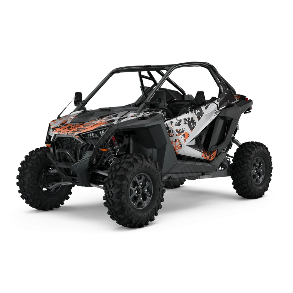 Tire Splatter Orange Tiger UTV Wraps