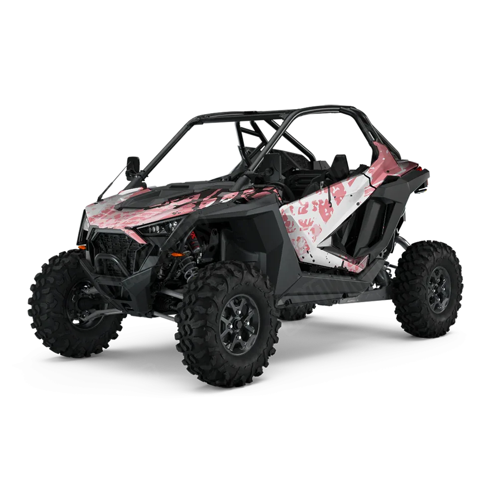 Tire Splatter Pink UTV Wraps