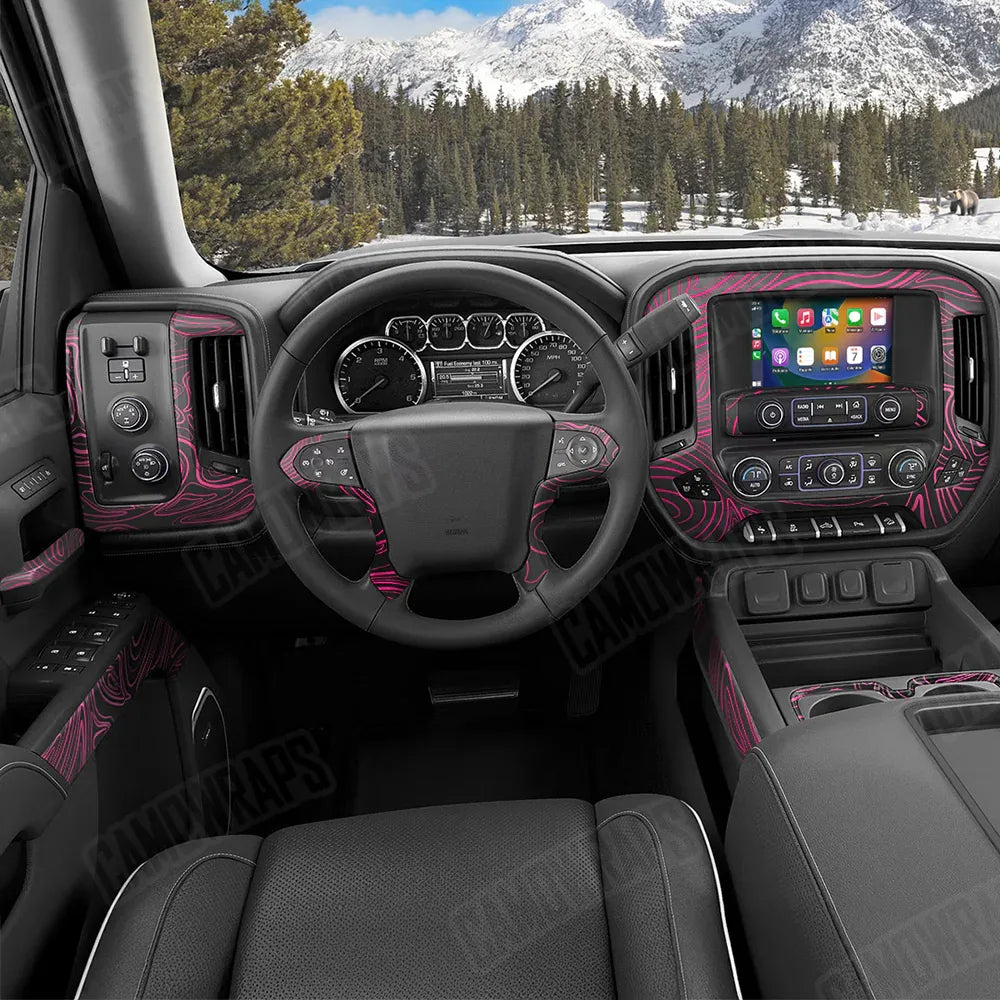 Damascus Magenta Car Interior Skins