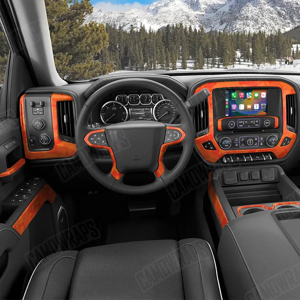 Erratic Elite Orange Car Interior Skins
