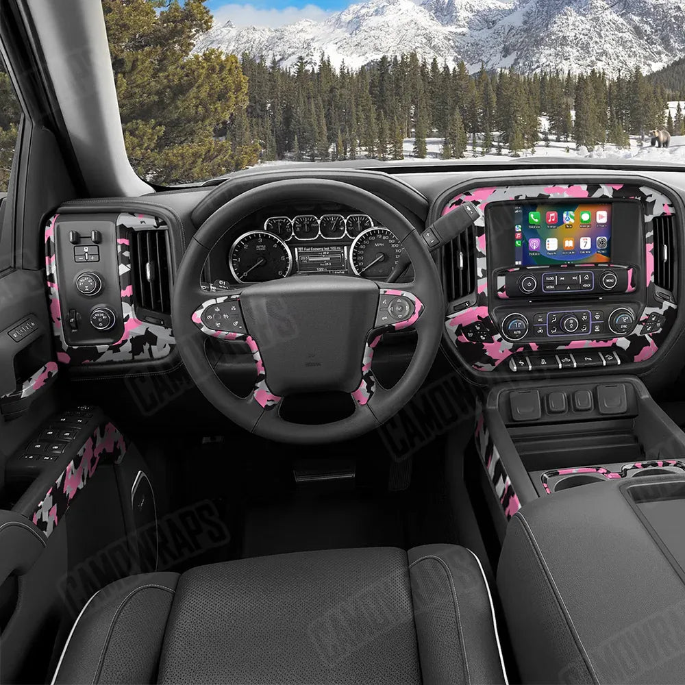 Erratic Pink Tiger Car Interior Skins