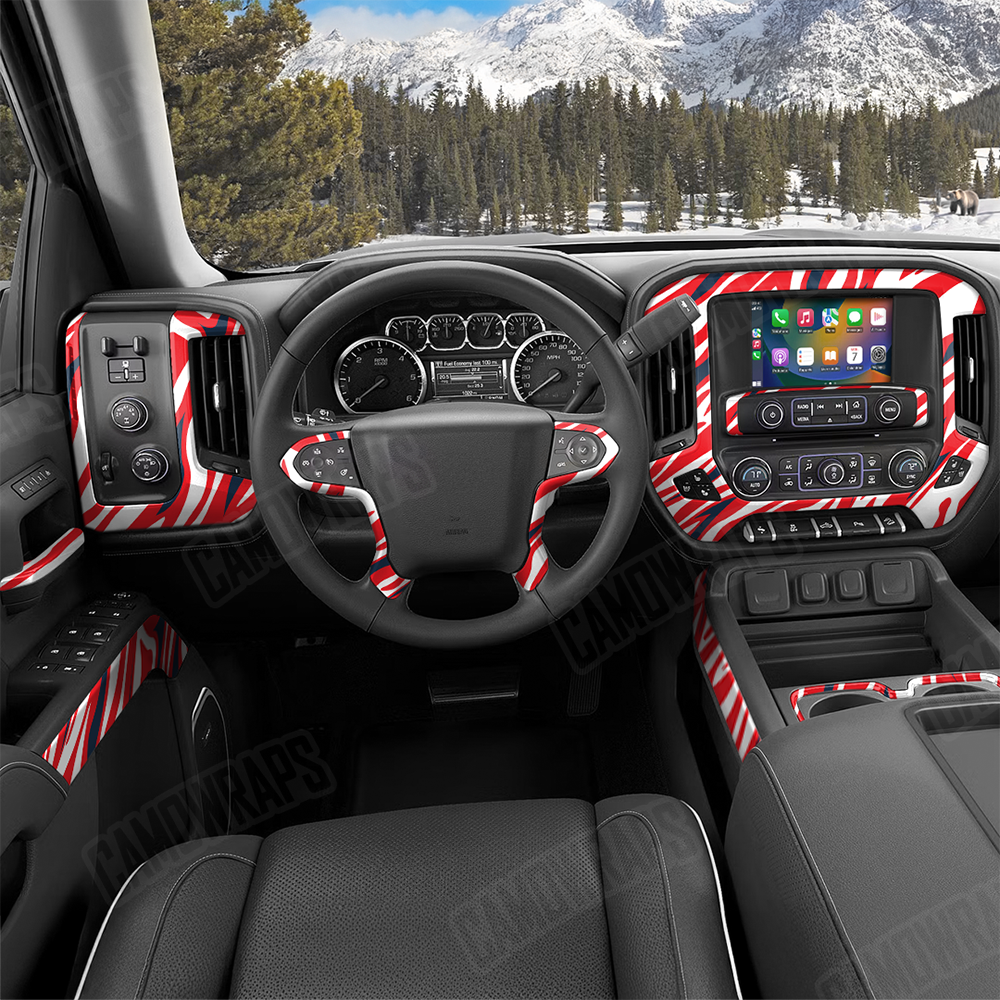 Fun Stripe America Car Interior Skins