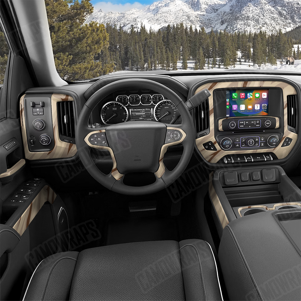 Fun Stripe Desert Car Interior Skins