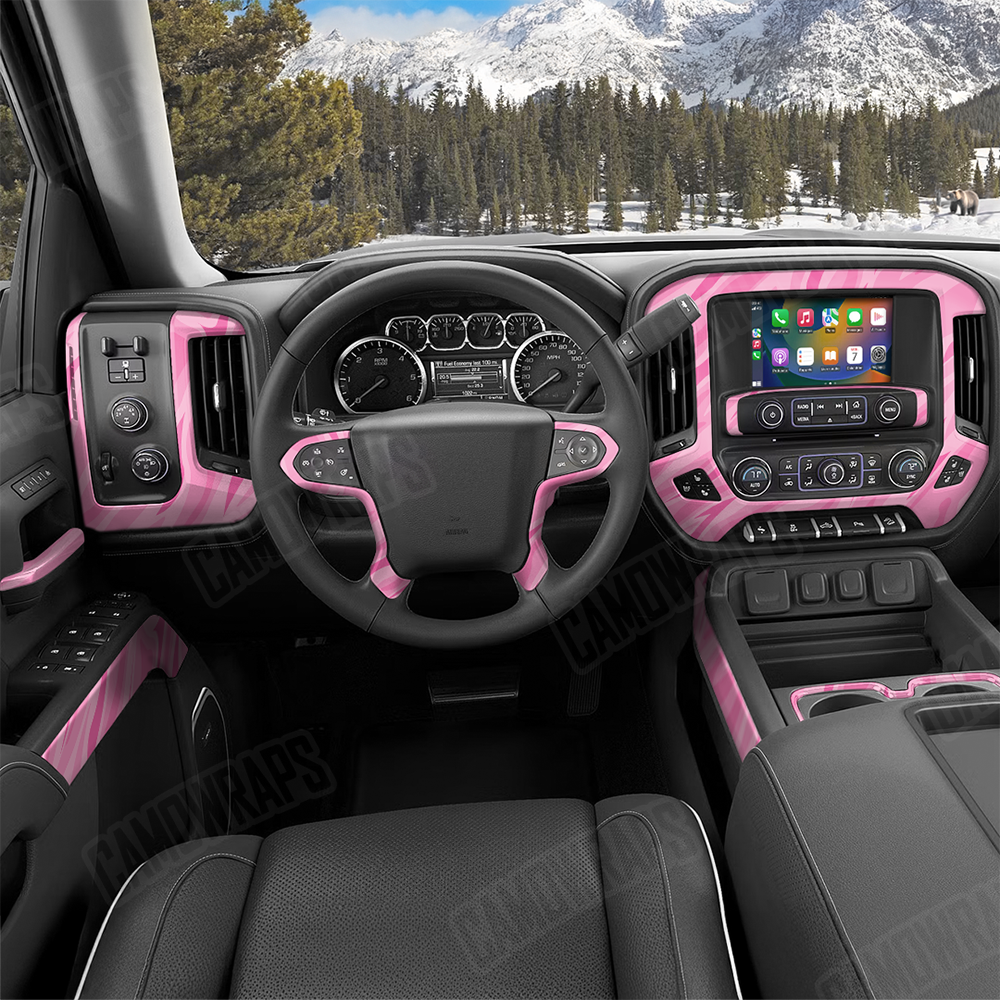 Fun Stripe Elite Pink Car Interior Skins