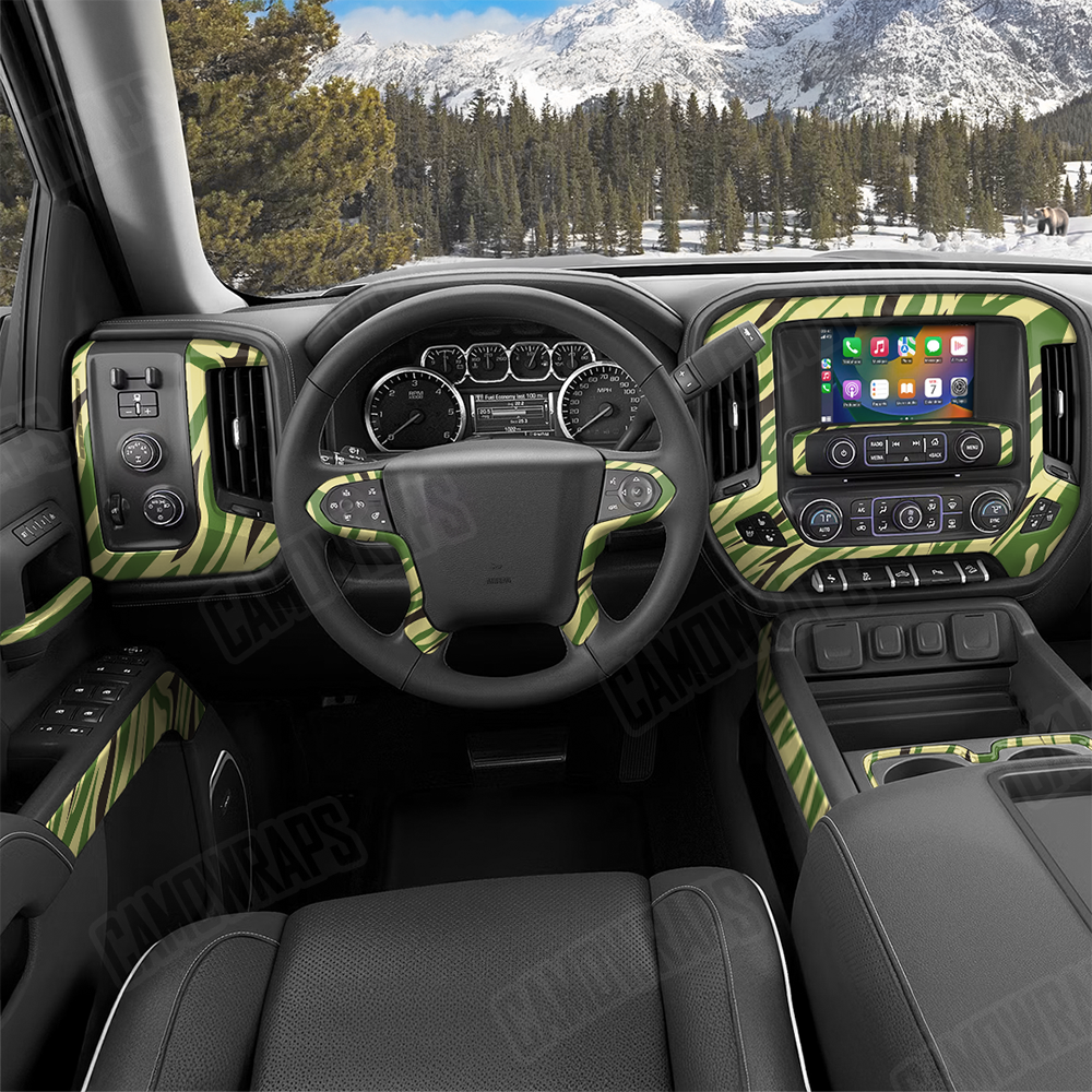 Fun Stripe Jungle Car Interior Skins