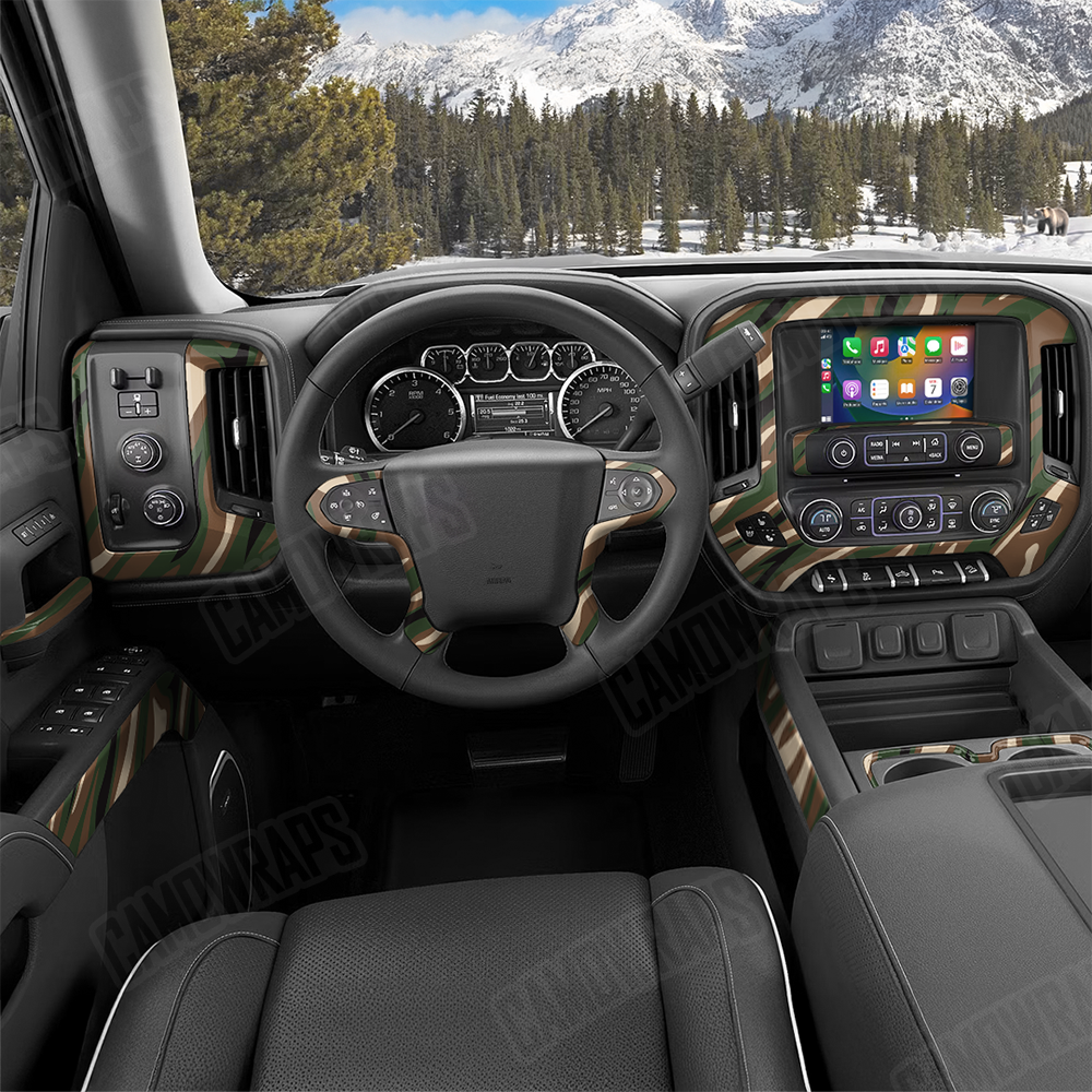 Fun Stripe Woodland Car Interior Skins