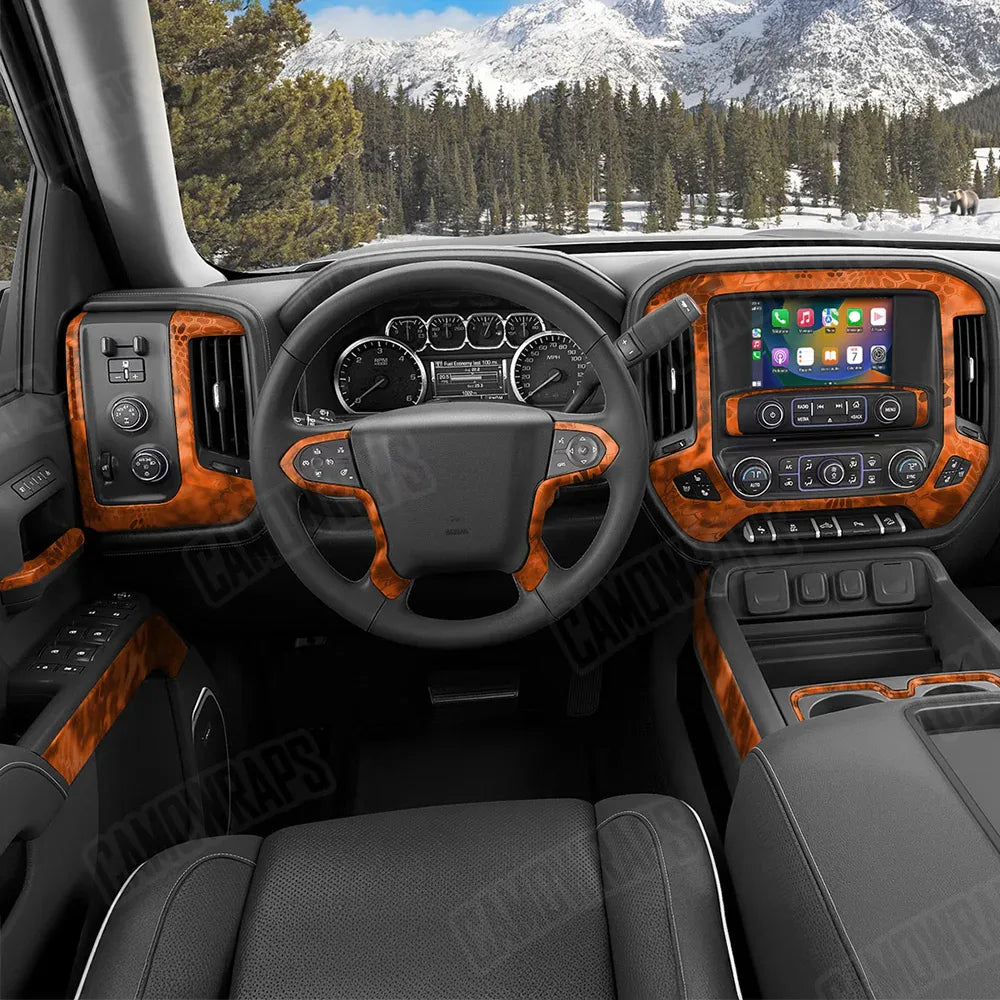 Kryptek Orange Car Interior Skins