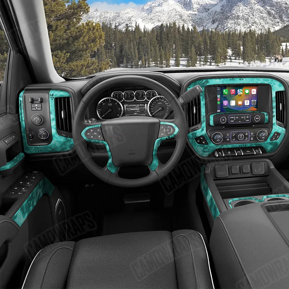 Kryptek Tiffany Blue Car Interior Skins
