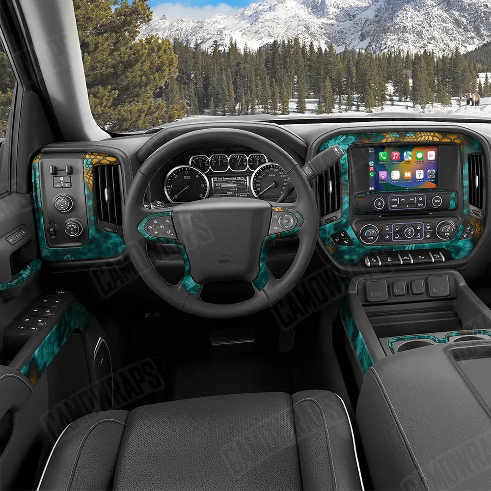Kryptek Turquoise Car Interior Skins