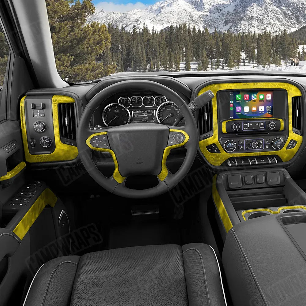 Kryptek Yellow Car Interior Skins