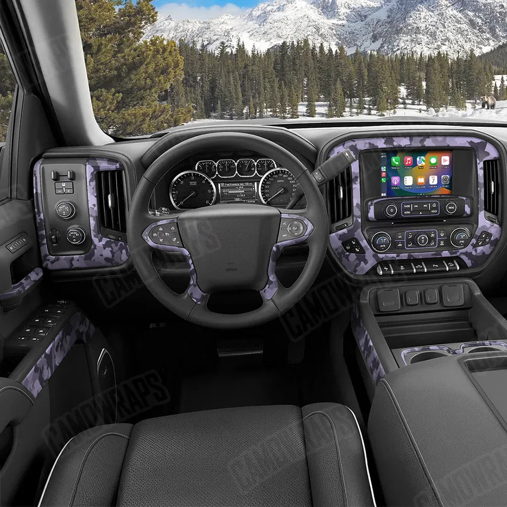 Cumulus Lilac Car Interior Skins
