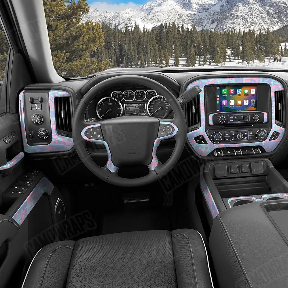 Digital Cotton Candy Car Interior Skins