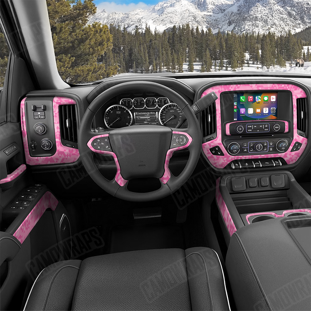 Triangle Elite Pink Car Interior Skins