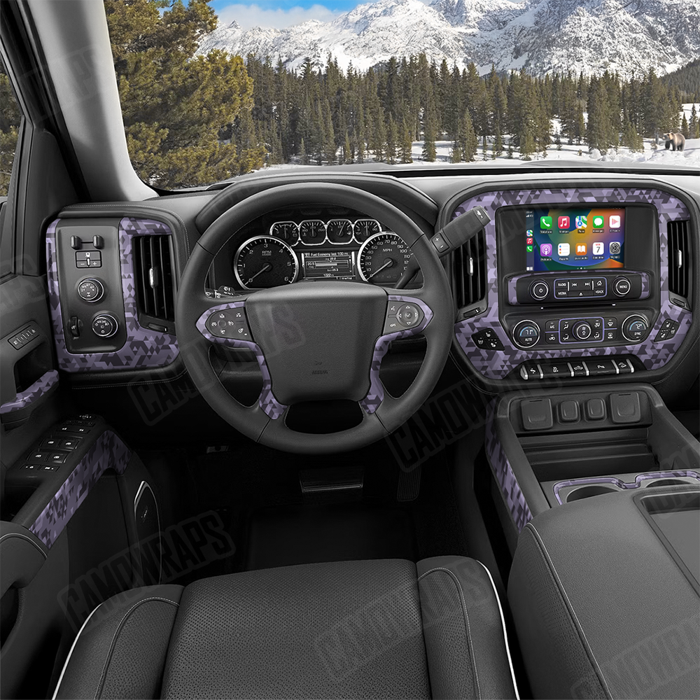 Triangle Lilac Car Interior Skins