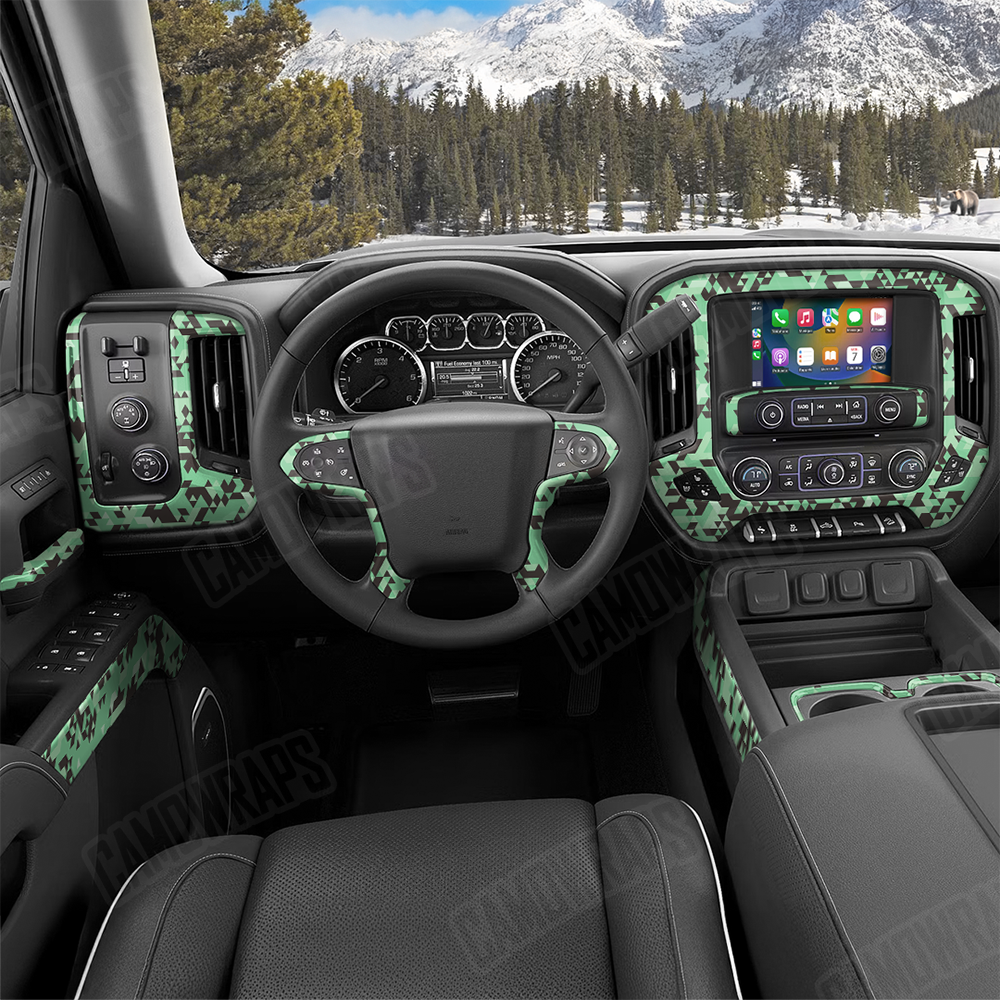 Triangle Mint Chocolate Chip Car Interior Skins
