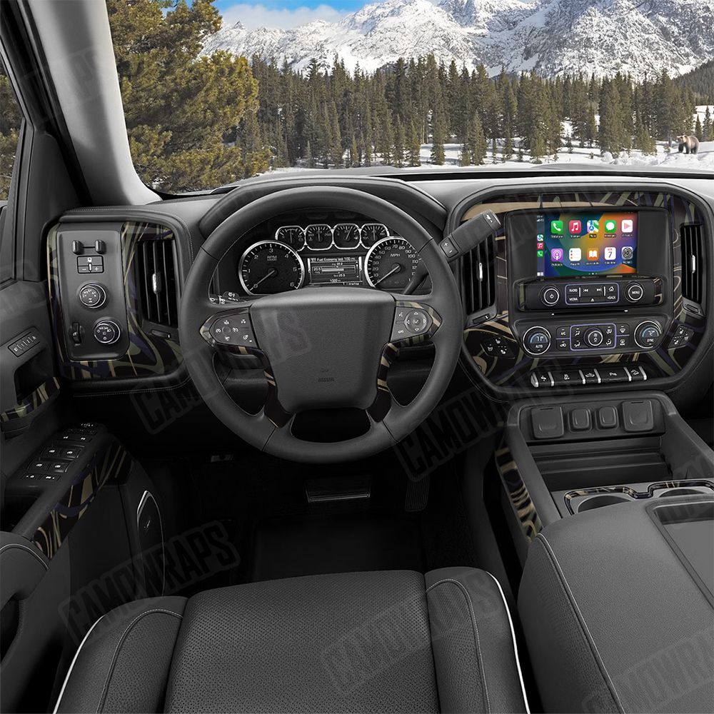 Liquid Smoke Militant Blue Car Interior Skins