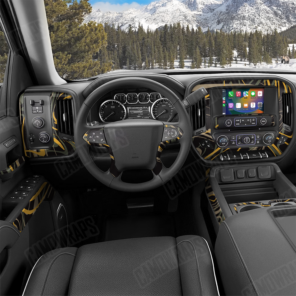 Liquid Smoke Militant Yellow Car Interior Skins