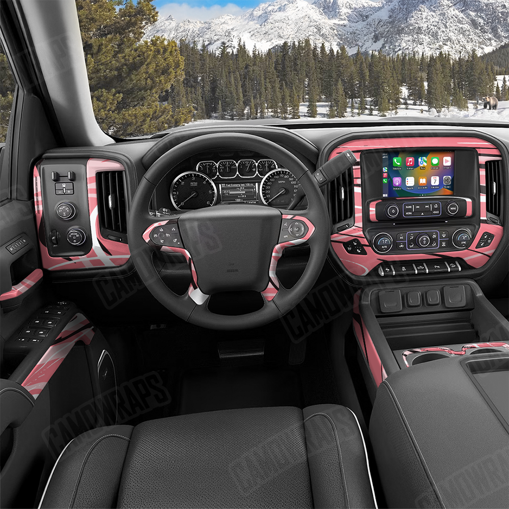 Liquid Smoke Pink Car Interior Skins