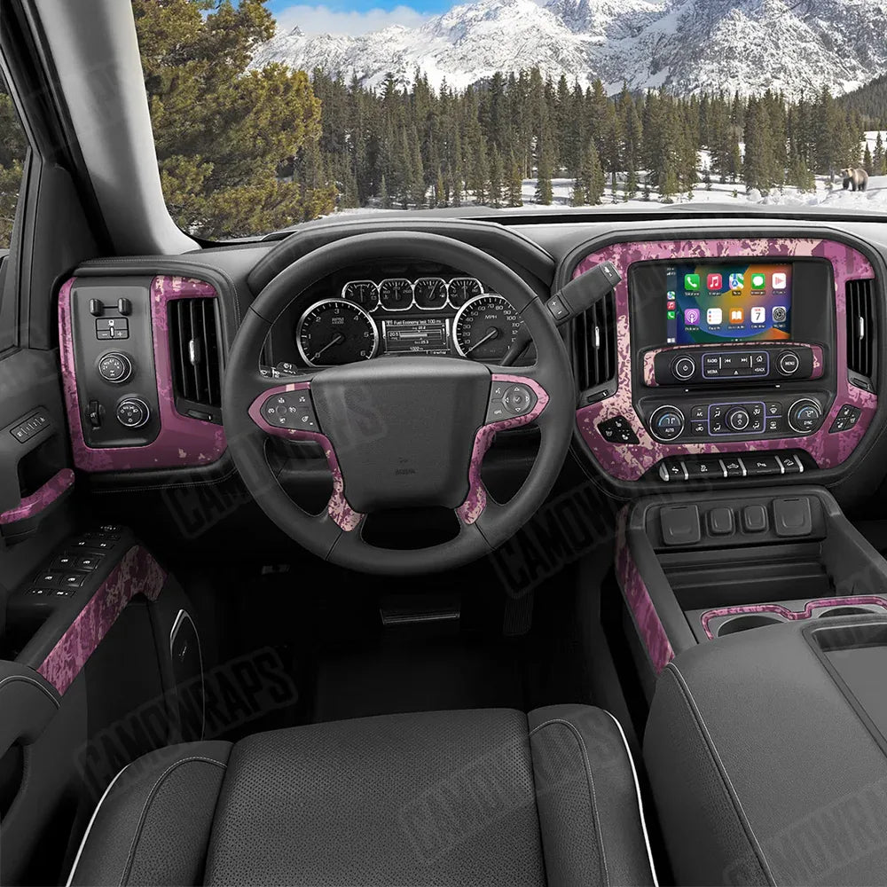 Pasted Floral Car Interior Skins