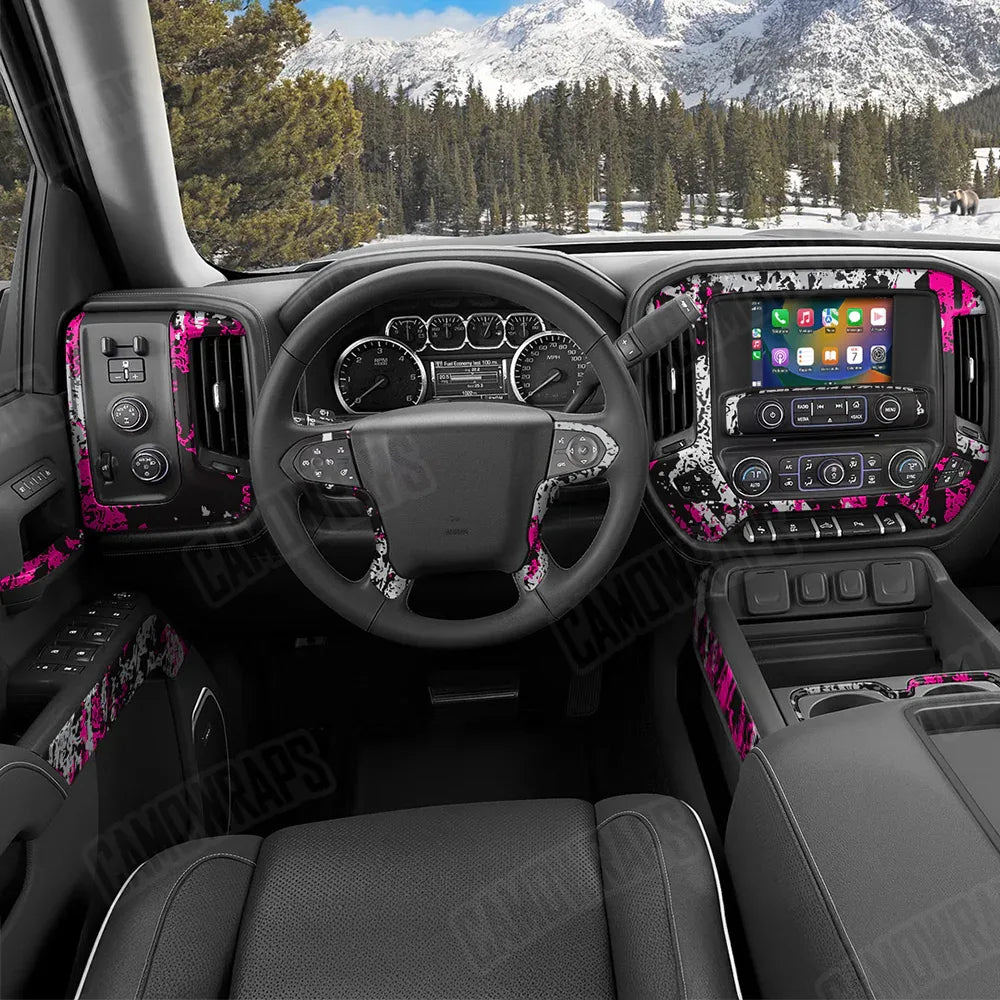 Pasted Magenta Tiger Car Interior Skins