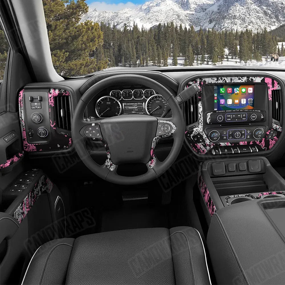 Pasted Pink Tiger Car Interior Skins