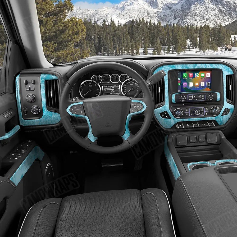 Realtree Aspect Sea Blue Car Interior Skins
