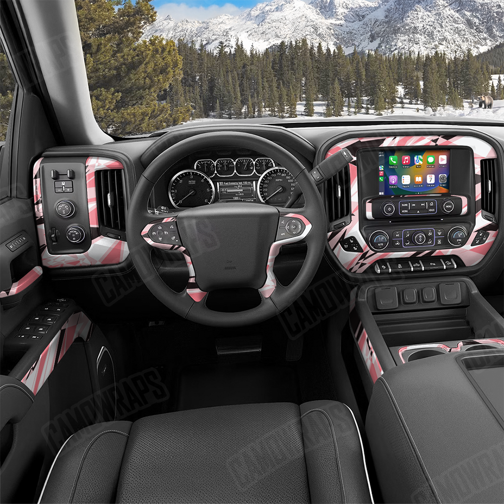 Sharp Pink Car Interior Skins