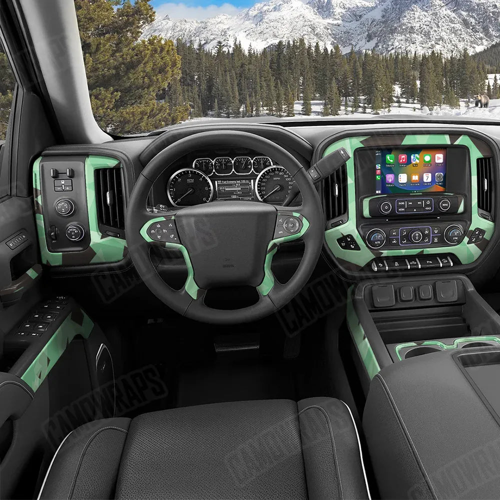 Shattered Mint Chocolate Chip Car Interior Skins