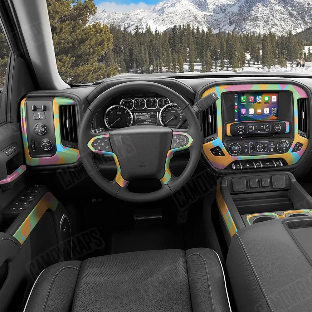 Shattered Sherbert Car Interior Skins