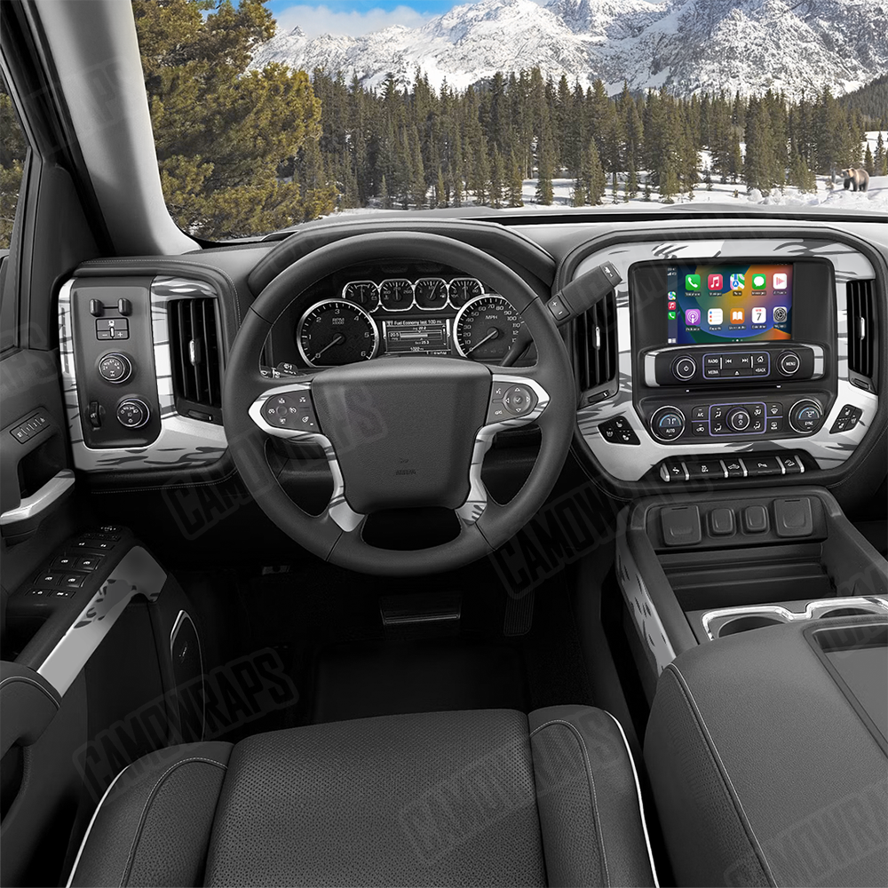 Shredded Snow Car Interior Skins