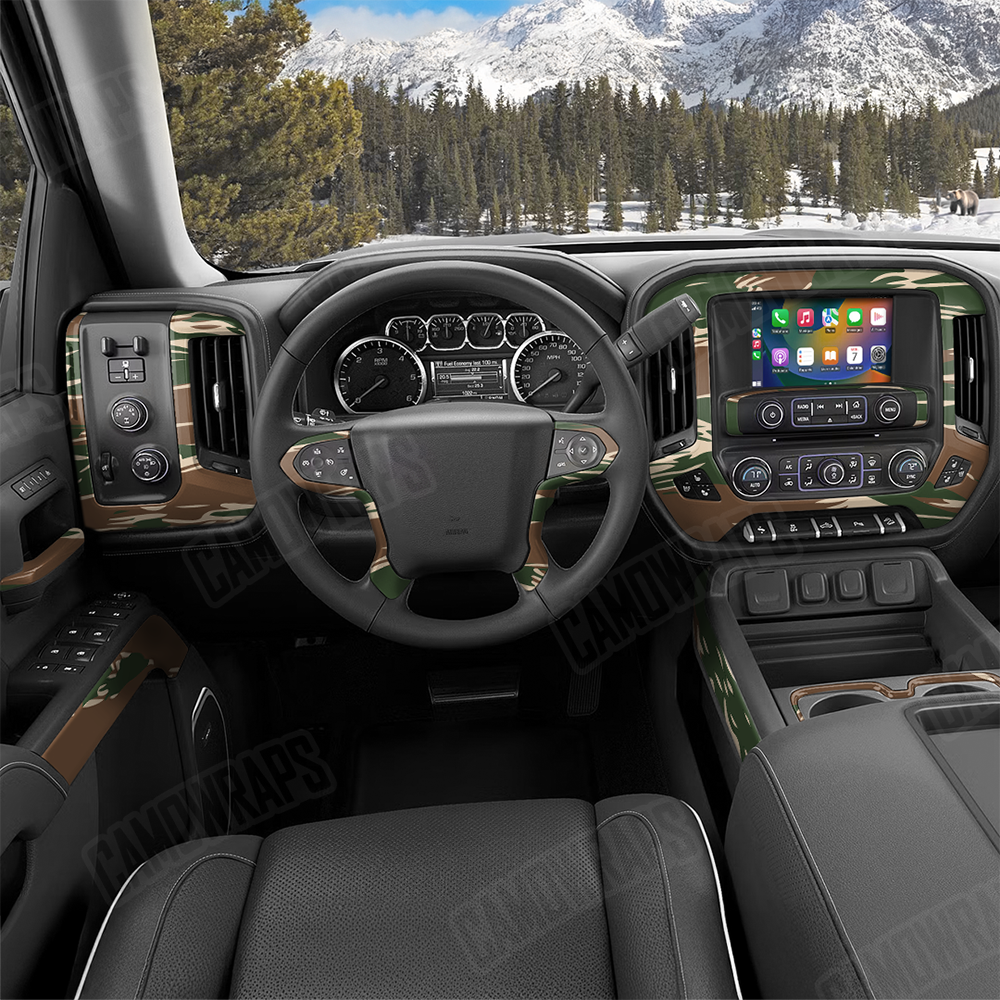 Shredded Woodland Car Interior Skins