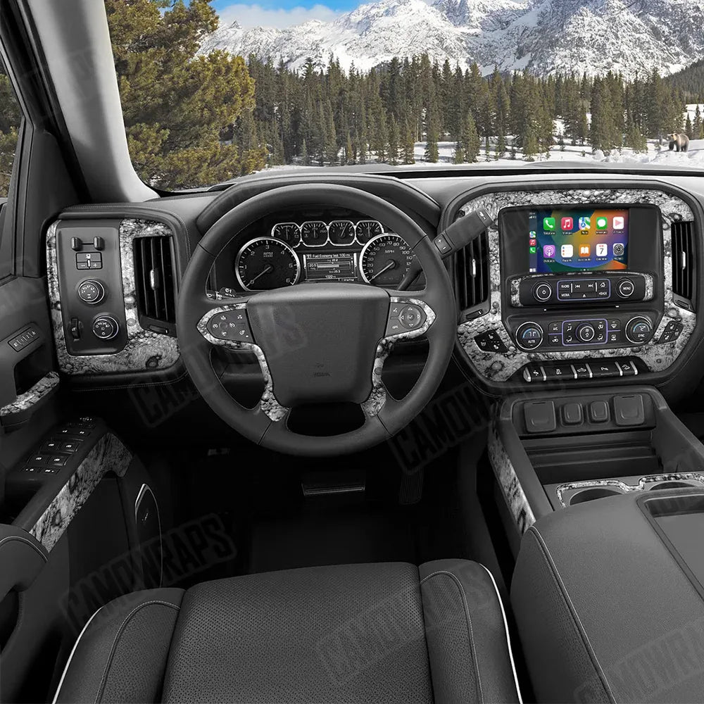 Toadaflage White Car Interior Skins