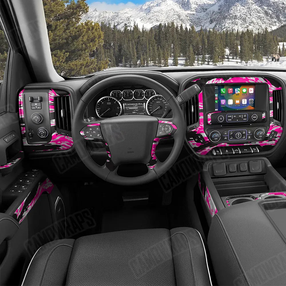 Vietnam Tiger Stripe Magenta Tiger Car Interior Skins
