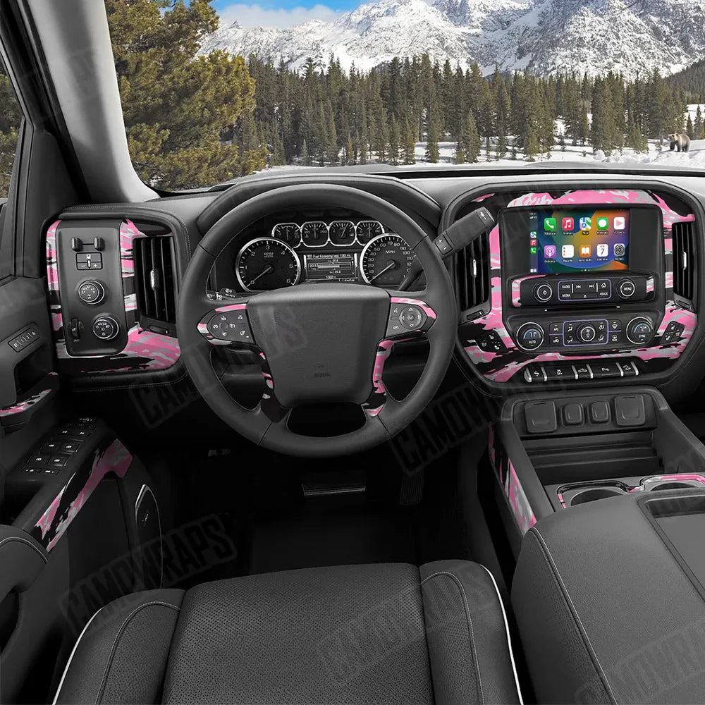 Vietnam Tiger Stripe Pink Tiger Car Interior Skins