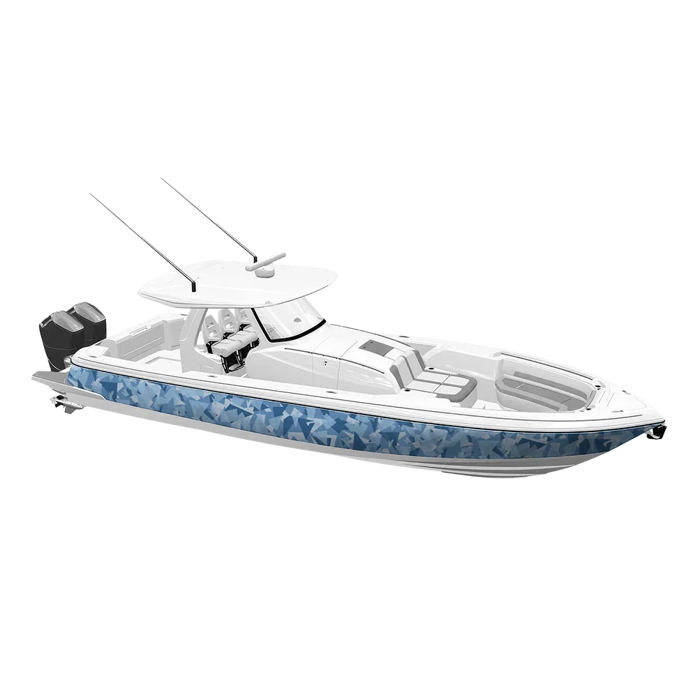 Shattered Cool Blue Yacht Wraps