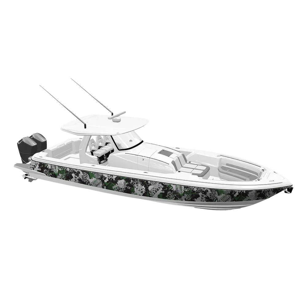 Tire Splatter Green Tiger Yacht Wraps