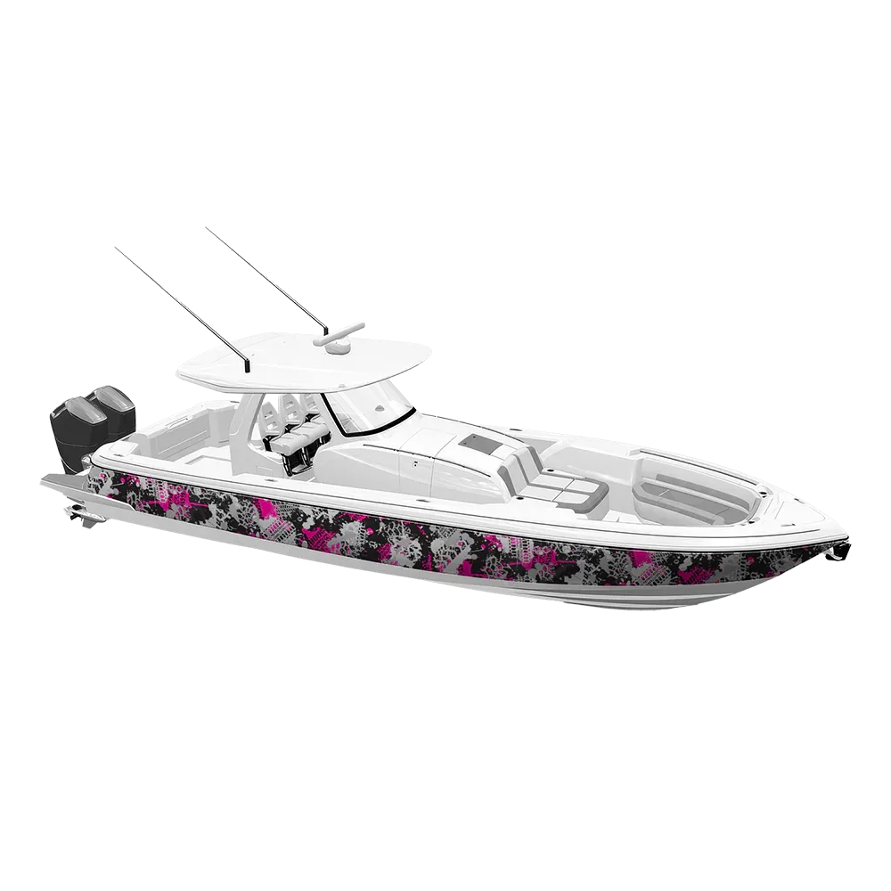 Tire Splatter Magenta Tiger Yacht Wraps