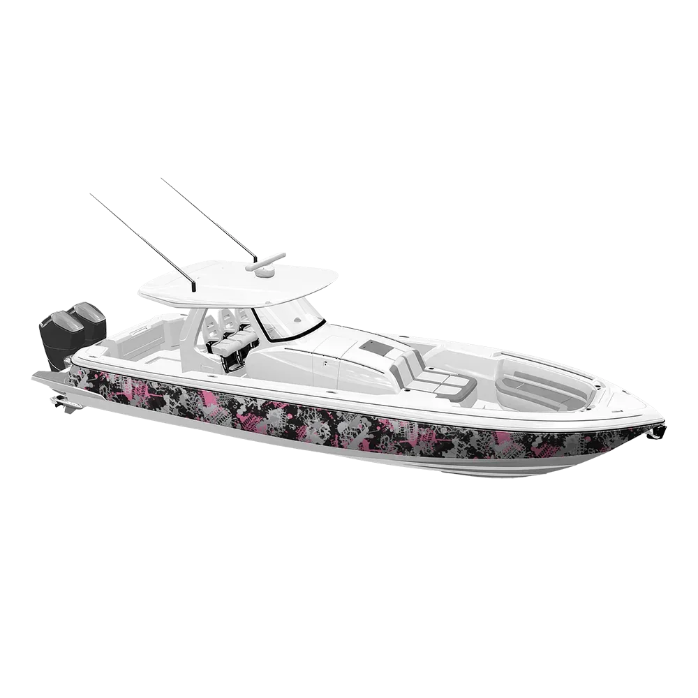 Tire Splatter Pink Tiger Yacht Wraps