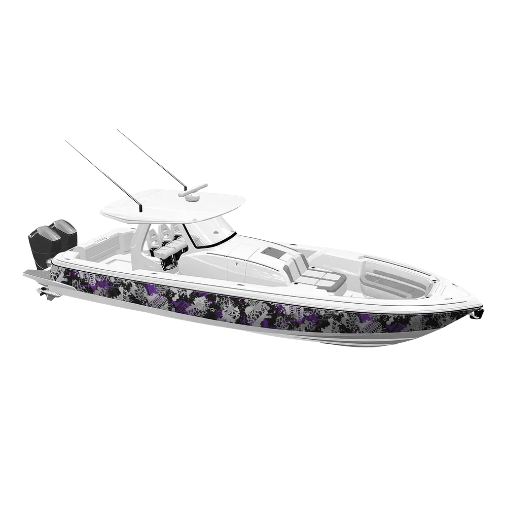 Tire Splatter Purple Tiger Yacht Wraps