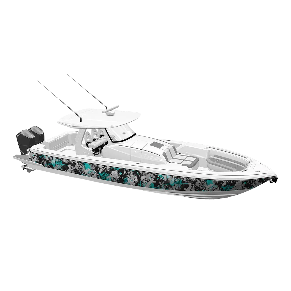 Tire Splatter Tiffany Blue Tiger Yacht Wraps