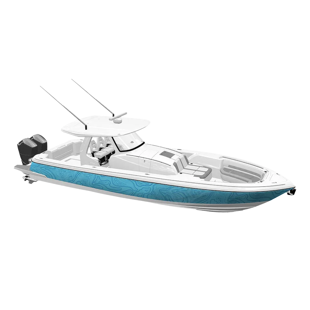 Topographic Blue Yacht Wraps