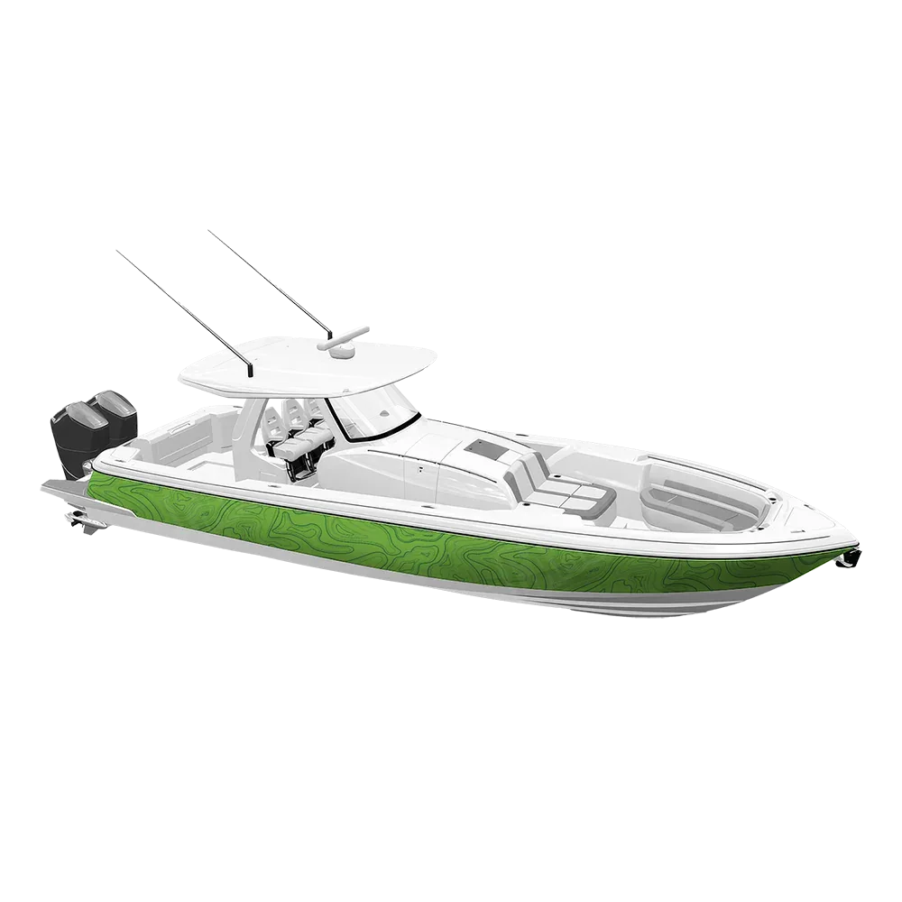 Topographic Green Yacht Wraps