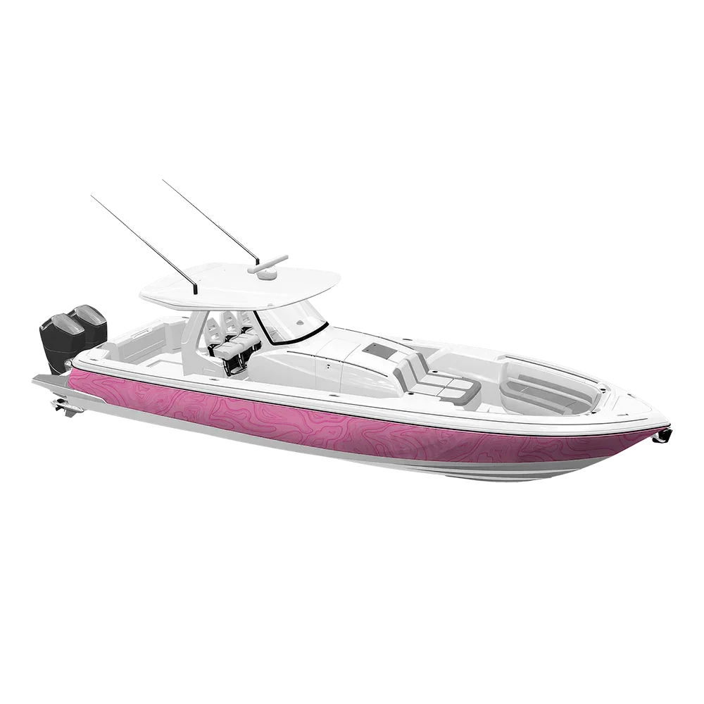 Topographic Pink Yacht Wraps
