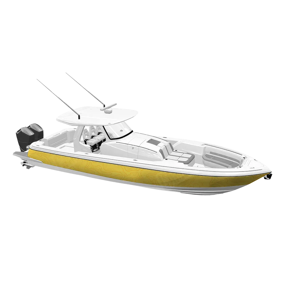Topographic Yellow Yacht Wraps