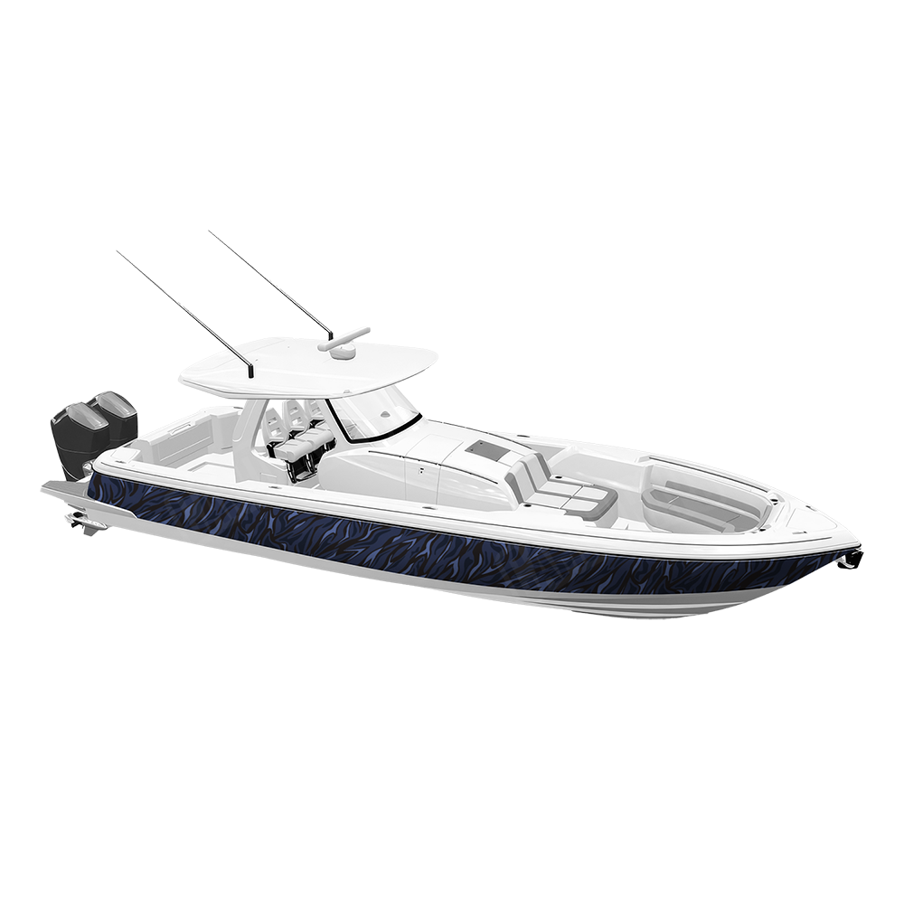 Fun Stripe Blue Midnight Yacht Wraps