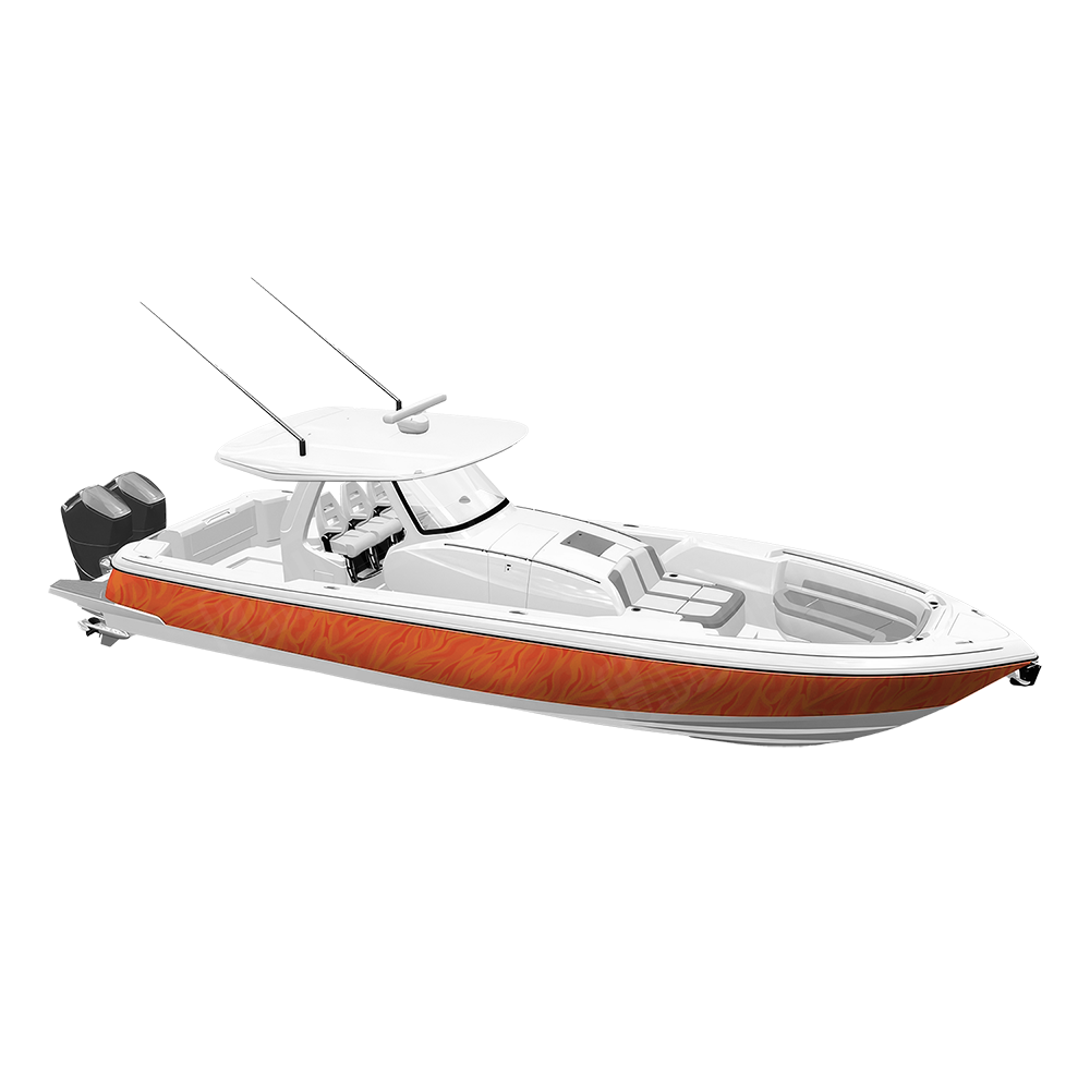 Fun Stripe Elite Orange Yacht Wraps