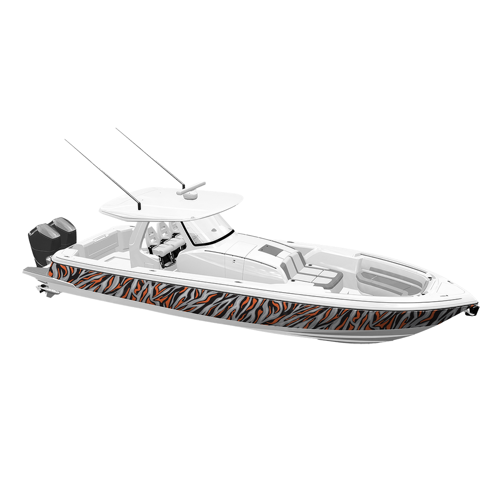 Fun Stripe Orange Tiger Yacht Wraps