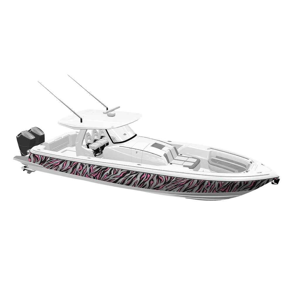 Fun Stripe Pink Tiger Yacht Wraps