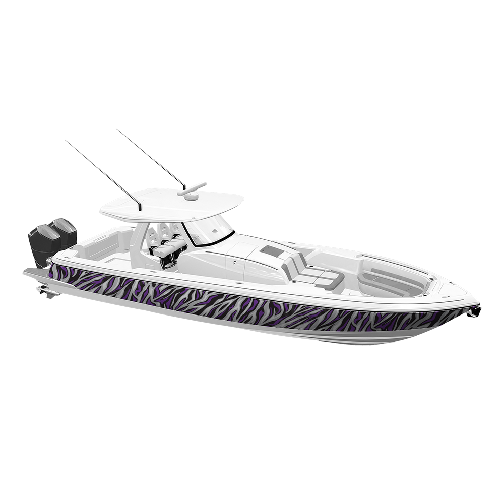Fun Stripe Purple Tiger Yacht Wraps