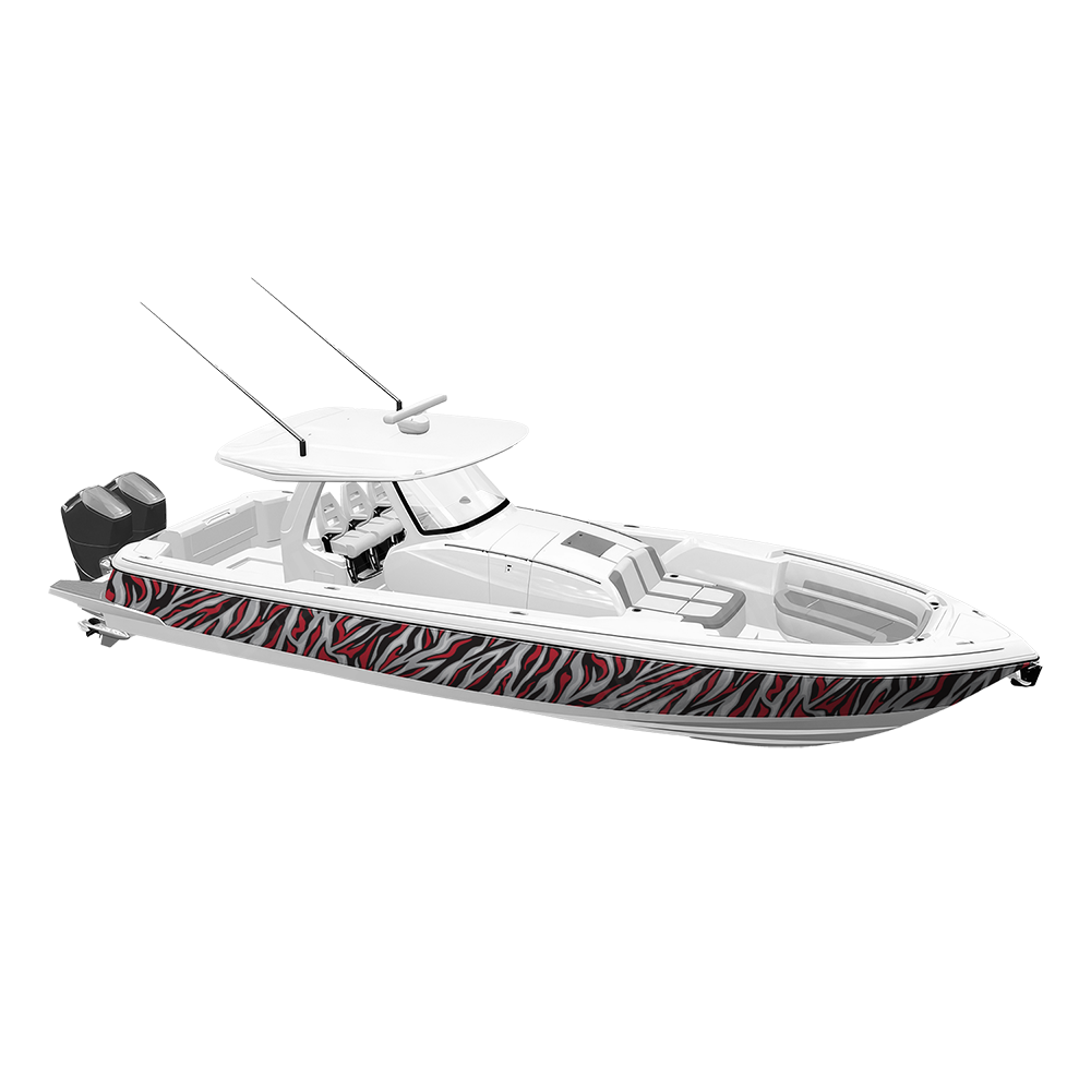 Fun Stripe Red Tiger Yacht Wraps